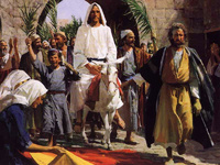 Zacharie 9:9 Le Sauveur entre à Jérusalem sur un ânon